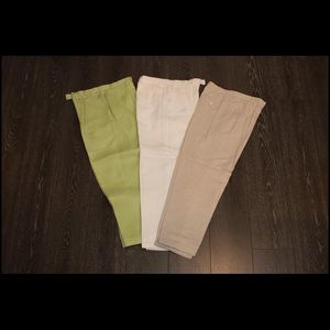 Talbots linen pants, 3 colors available